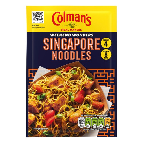 Colman's Weekend Wonders Meal Maker Recipe Mix Singapore Noodles