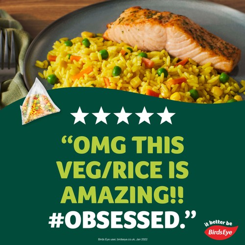 Birds Eye Steamfresh 2 Golden Vegetable Rice Steam Bags