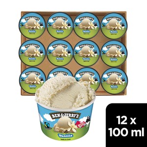 Ben & Jerry's Vanilla Mini Ice Cream Tub Multipack 12 x 100ml