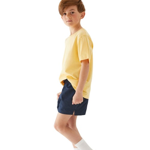 M&S Pure Cotton School Shorts, 8-9 Years, Navy