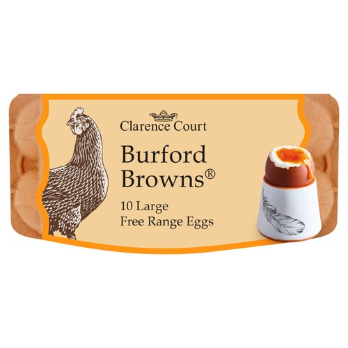 Clarence Court Burford Brown 10 Large Free Range Eggs