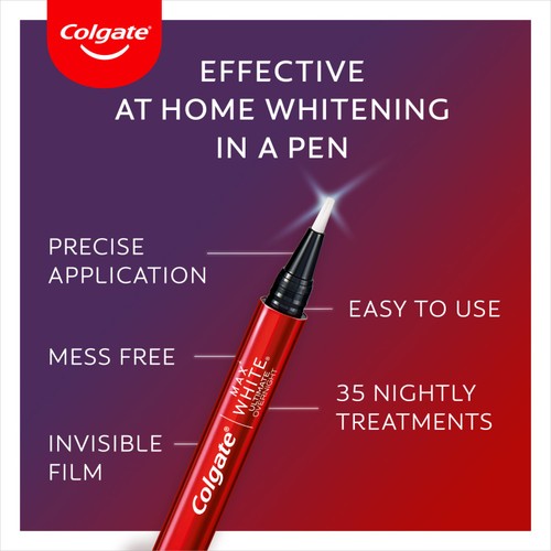 Colgate Max White Whiten At Home Teeth Whitening Pen 