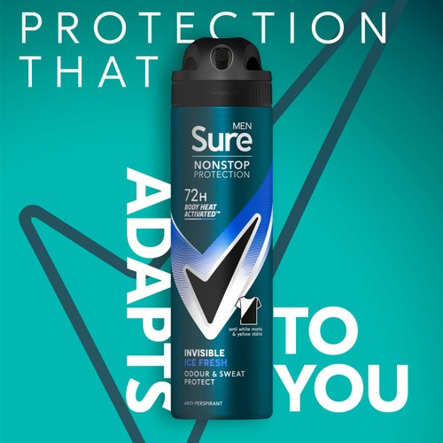 Sure Men 72hr Nonstop Protection Invisible Ice Antiperspirant Deodorant