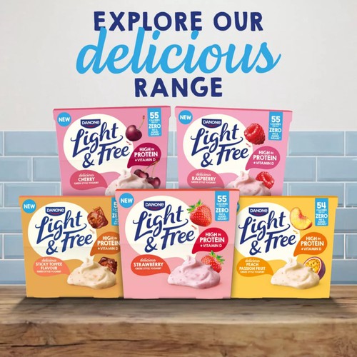 Light & Free Strawberry Greek Style Fat Free Yoghurt Multipack