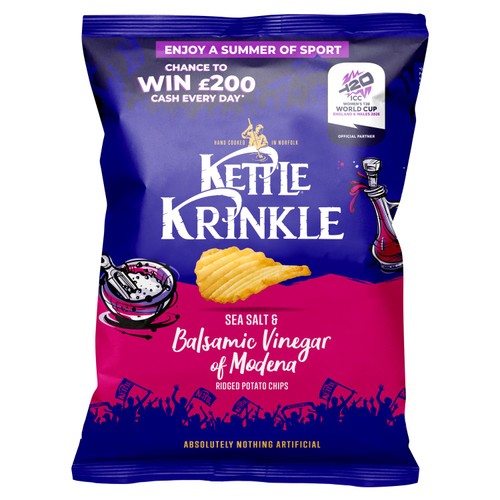 Kettle Chips Krinkle Sea Salt & Balsamic Vinegar of Modena