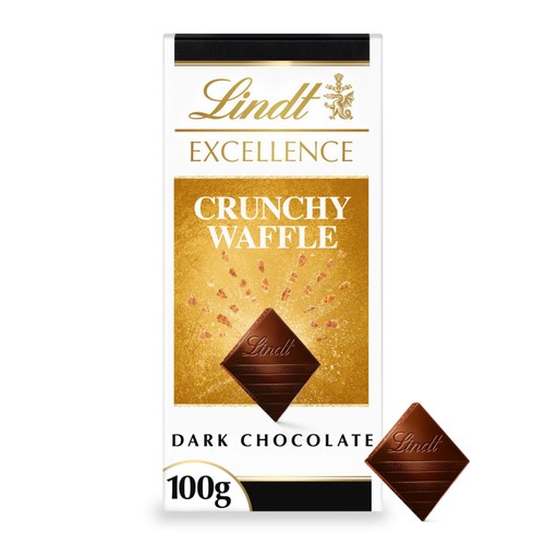 Lindt Excellence Crunchy Waffle Dark Chocolate Bar