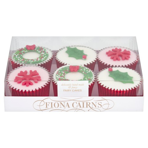 Fiona Cairns Golden Sponge Christmas Wreath Fairy Cakes