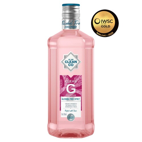 CleanCo Clean G Rhubarb Alcohol Free Gin Alternative 0.0% ABV