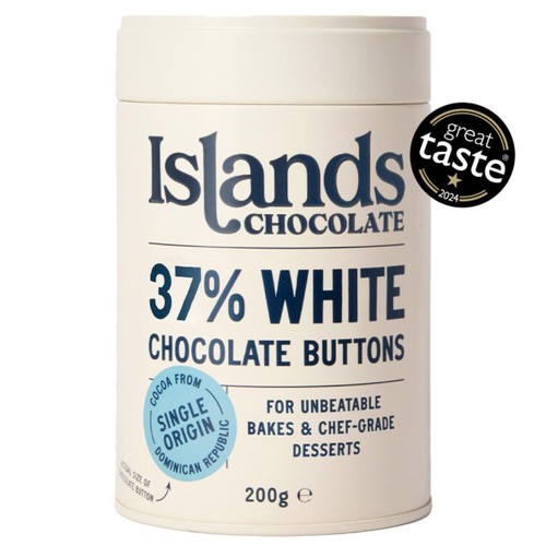 Islands Chocolate 37% White Chocolate Button Tin