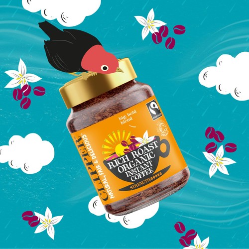 Clipper Fairtrade Organic Rich Roast Instant Coffee