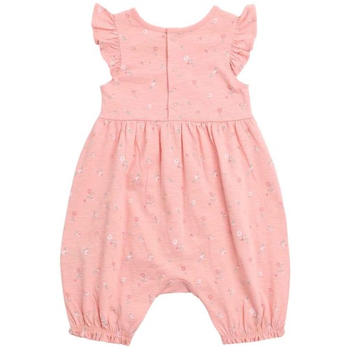 M&S Cotton Floral Romper, 2-3 Years, Pink