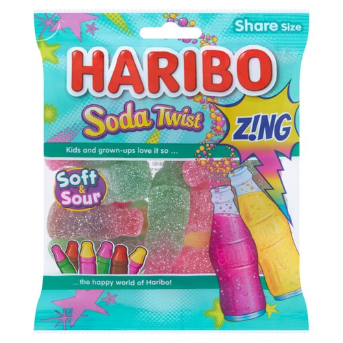 Haribo Soda Twist Zing Sweets Sharing Bag