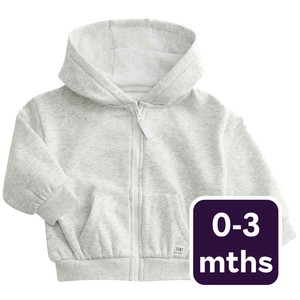 M&S Tommy Zip Up Hoodie, 2-3 Years, Grey Marl