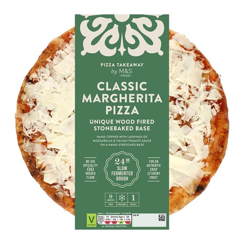 M&S Classic Margherita Woodfired & Stonebaked Pizza