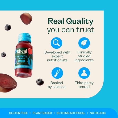 Rheal Superfoods Blueberry Beets Energy Shot