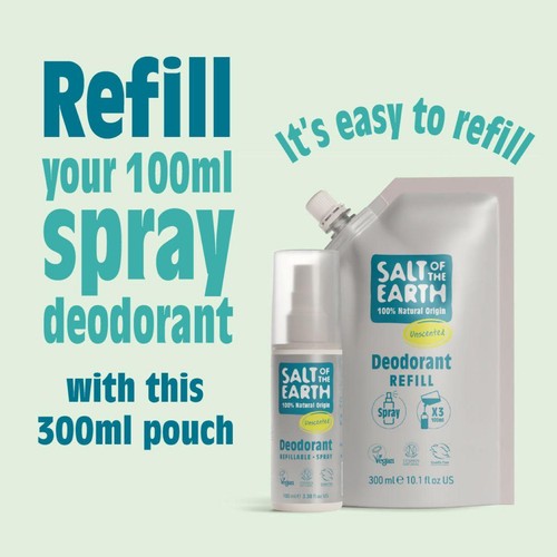 Salt of the Earth Natural Deodorant Spray Refill Unscented