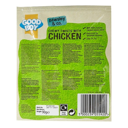 Good Boy Chewy Twists with Chicken Dog Treats