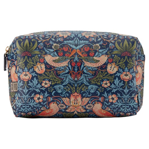 William Morris Strawberry Thief Large Wash Bag, Blue