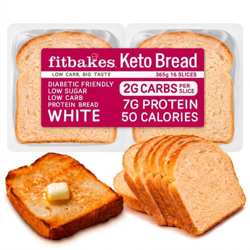 Fitbakes High Protein High Fibre Keto White Bread