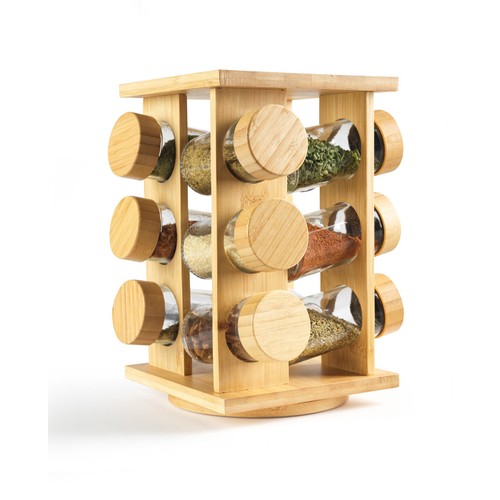 Salter Bamboo 12 Jar Spice Rack FSC 100%
