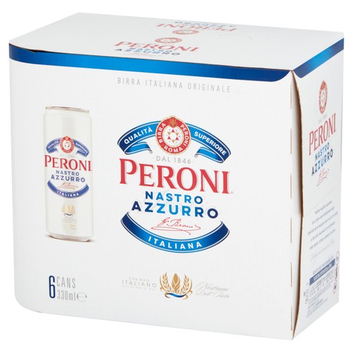 Peroni Nastro Azzurro Beer Lager Cans