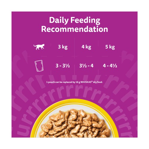 Whiskas 7+ Senior Wet Cat Food Pouches Poultry Feasts in Gravy