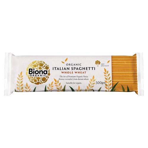 Biona Organic Whole Wheat Spaghetti Pasta 