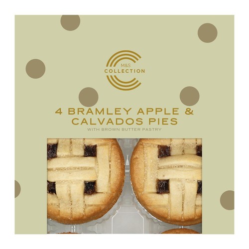 M&S Collection 4 Bramley Apple & Calvados Pies