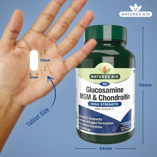 Natures Aid Glucosamine MSM & Chondroitin 