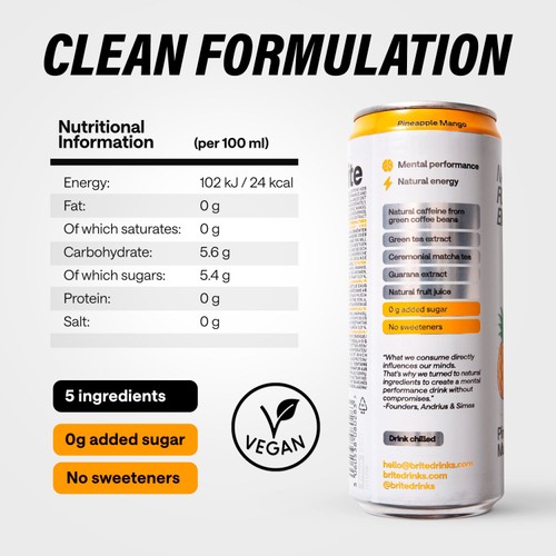 Brite Natural Focus, Energy Pineapple Mango