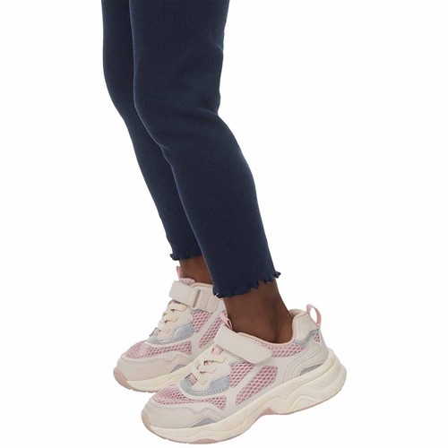 M&S Cotton Rich Plain Rib Leggings, 5-6 Years, Navy