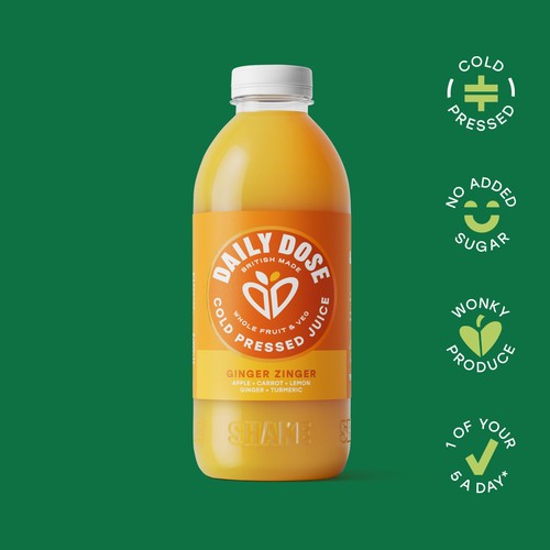 Daily Dose Ginger Zinger Cold Pressed Juice