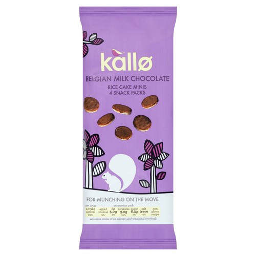 Kallo Belgian Milk Chocolate Mini Rice Cakes Multipack