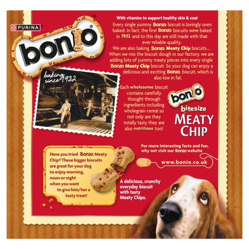 Bonio Meaty Chip Bitesize Dog Biscuits