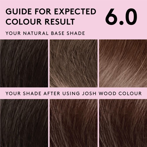 Josh Wood Colour Permanent Hair Colour Kit Shade 6.0 (Light Brown)