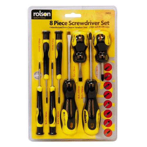 Rolson 8pc Screwdriver Set