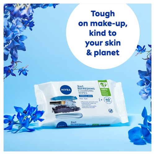 NIVEA Biodegradable Cleansing Face Wipes for Normal Skin 