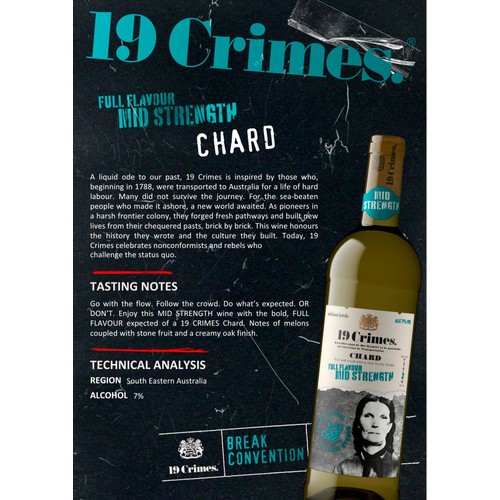 19 Crimes Mid Strength Chardonnay