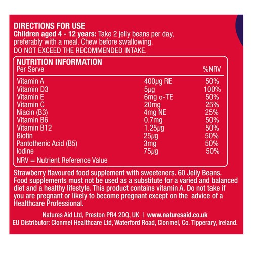 Natures Aid Multivitamin Support Jelly Beans