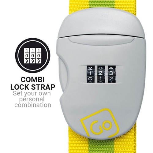 Go Travel Yellow & Green Combi Luggage Strap