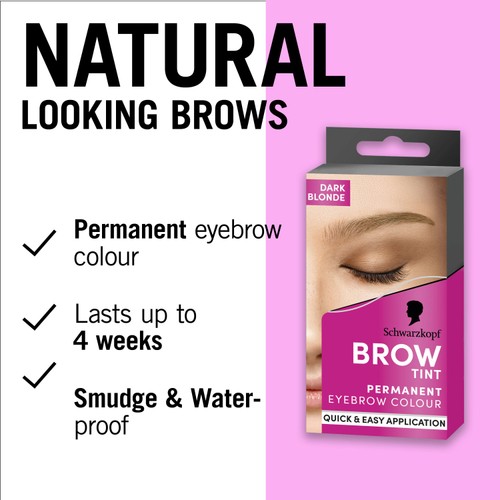 Schwarzkopf Brow Tint Permanent Eyebrow Colour Dark Blonde 