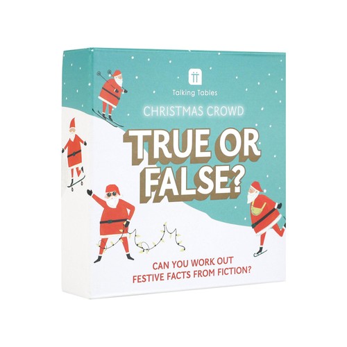 Talking Tables Fun Guy Santa True or False Game