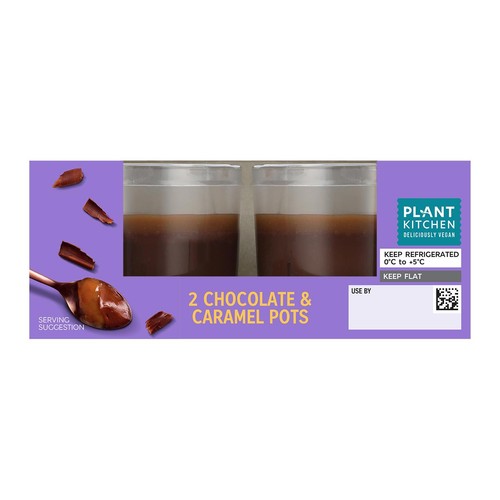 M&S Vegan 2 Chocolate & Caramel Pots