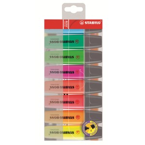 STABILO BOSS ORIGINAL Highlighter wallet of 8 assorted colours