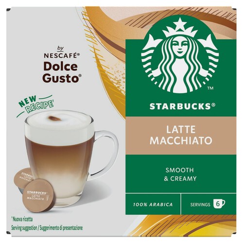 STARBUCKS Latte Macchiato Coffee Pods by NESCAFE Dolce Gusto Ocado