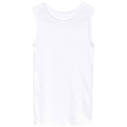 M&S Collection Unisex Cotton Vests, 11-12 Y, White