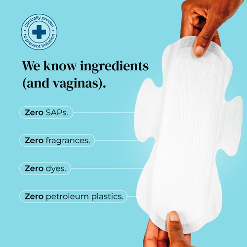 Mooncup Pads with Wings Heavy Night, Zero Irritants, Vagina Approved