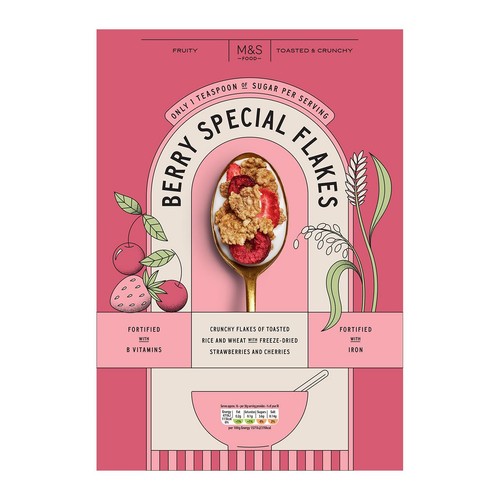 M&S Strawberry & Cherry Special Flakes