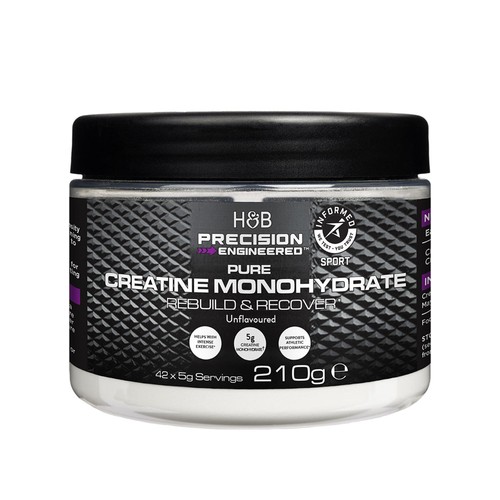 H&B Precision Engineered Pure Creatine Monohydrate Powder Unflavoured