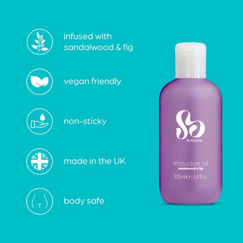So Divine Massage Oil with Sandlewood and Fig Vegan Friendly